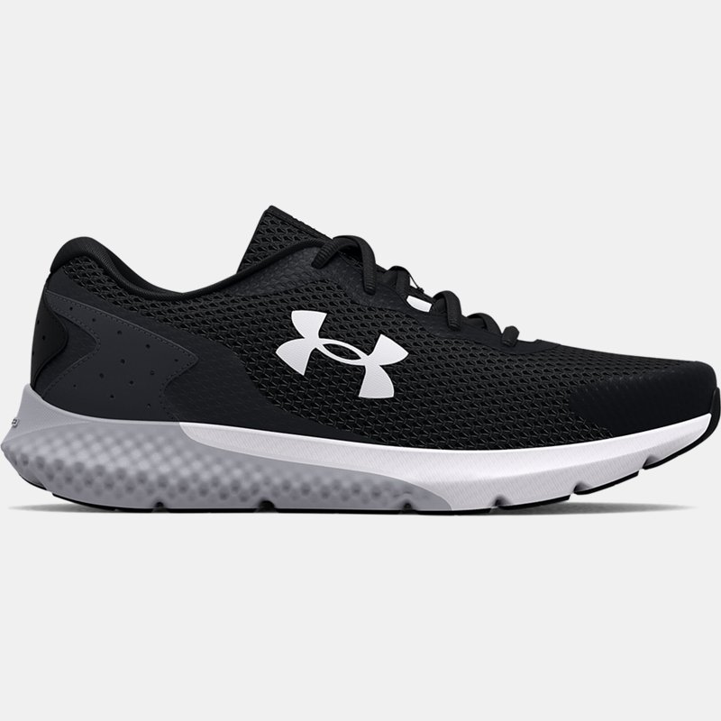 Men's  Under Armour  Charged Rogue 3 Running Shoes Black / Mod Gray / White 8.5